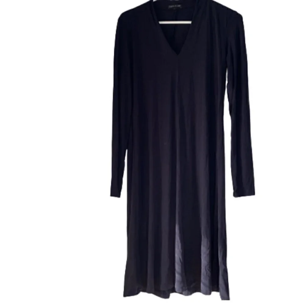 Eileen Fisher | Dresses | Eileen Fisher Navy Blue Vneck Maxi Dress Jersey |  Poshmark